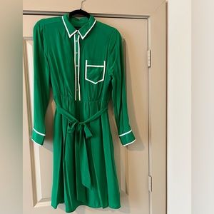 J CREW A-line silk shirtdress